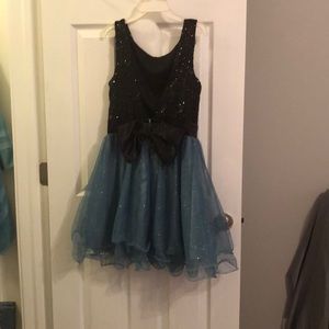 Blue and black sparkly formal dress size 5